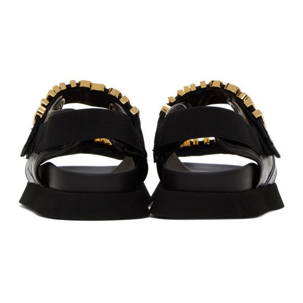  모스키노 Moschino Black Couture Sandals 231720F124051
