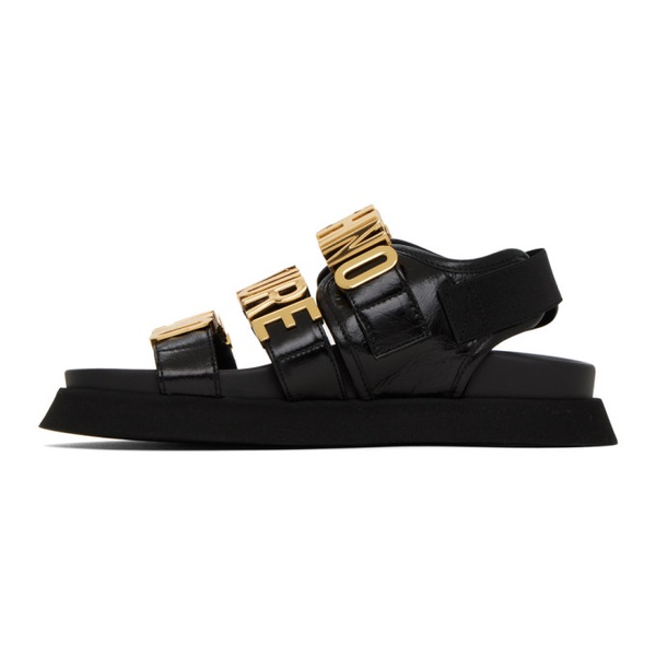  모스키노 Moschino Black Couture Sandals 231720F124051