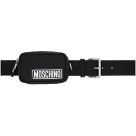 모스키노 Moschino Black Pouch Belt 231720M131006