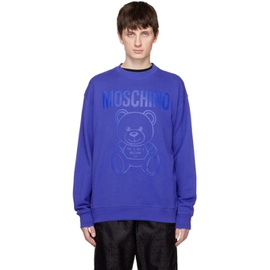 모스키노 Moschino Blue Teddy Bear Sweatshirt 231720M204010