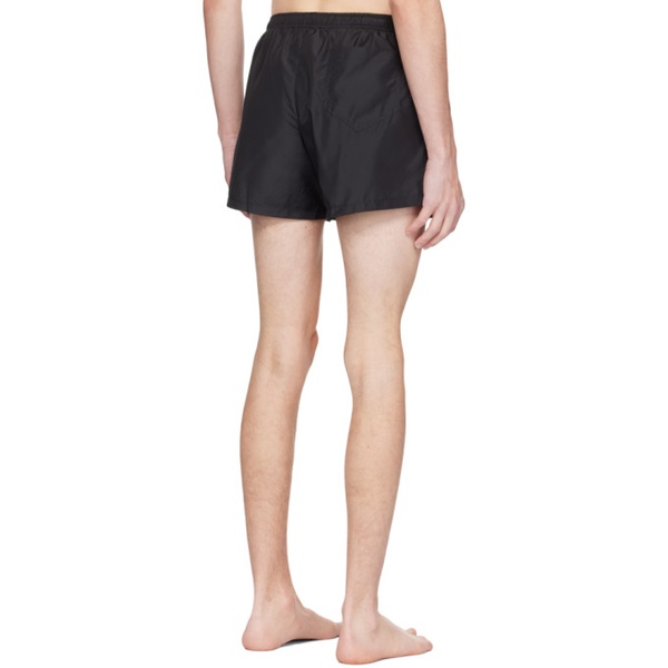  모스키노 Moschino Black Printed Swim Shorts 231720M208002