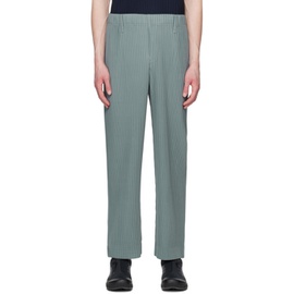 HOMME PLISSEE 이세이 미야케 ISSEY MIYAKE Green Tailored Pleats 2 Trousers 231729M191083