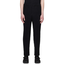 HOMME PLISSEE 이세이 미야케 ISSEY MIYAKE Black Tailored Pleats 2 Trousers 231729M191085