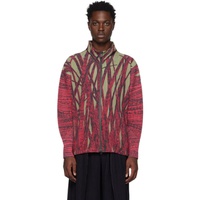 HOMME PLISSEE 이세이 미야케 ISSEY MIYAKE Red Grass Field Track Jacket 231729M202011