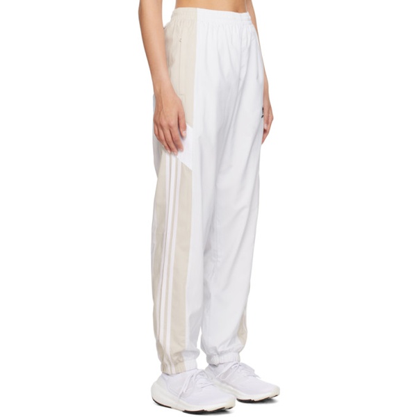 아디다스 아디다스 오리지널 Adidas Originals White & Beige Rekive Track Pants 231751F086022