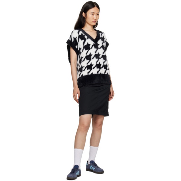 아디다스 아디다스 오리지널 Adidas Originals Black & White Houndstooth Vest 231751F100001