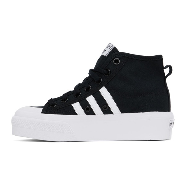아디다스 아디다스 오리지널 Adidas Originals Black Nizza Platform Mid Sneakers 231751F127002