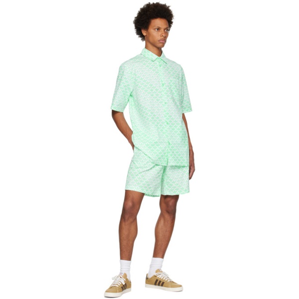 아디다스 아디다스 오리지널 Adidas Originals Green Monogram Shorts 231751M193016