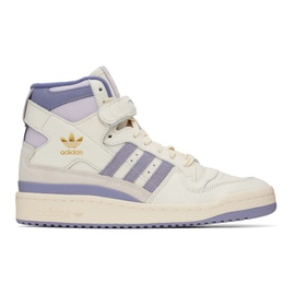 아디다스 오리지널 Adidas Originals White & Purple Forum 84 Sneakers 231751M236030