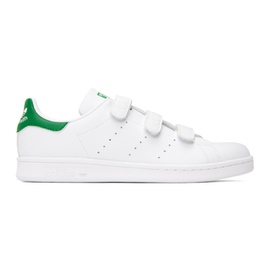 아디다스 오리지널 Adidas Originals White & Green Stan Smith Sneakers 231751M237050