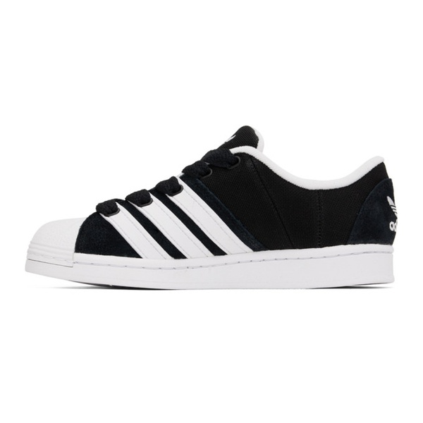 아디다스 아디다스 오리지널 Adidas Originals Black & White Superstar Supermodified Sneakers 231751M237098