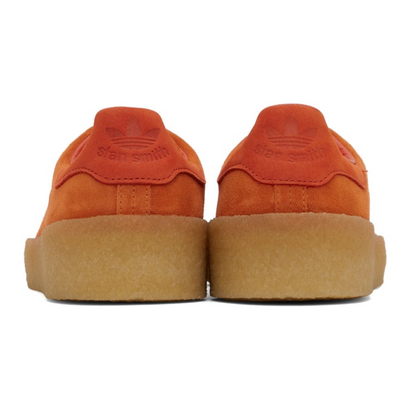 아디다스 아디다스 오리지널 Adidas Originals Orange Stan Smith Crepe Sneakers 231751M237143