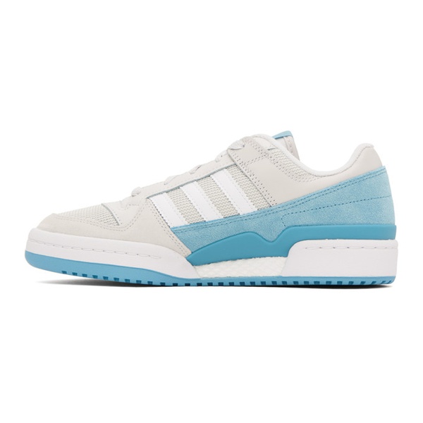 아디다스 아디다스 오리지널 Adidas Originals 오프화이트 Off-White & Blue Forum Low Sneakers 231751M237152
