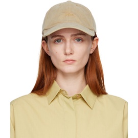 TOTEME Beige Embroidered Cap 231771F016001