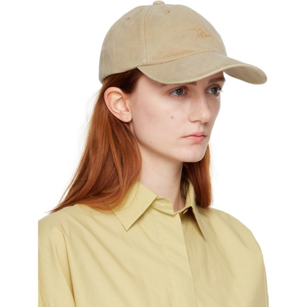  TOTEME Beige Embroidered Cap 231771F016001