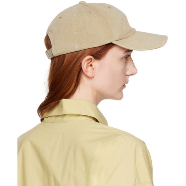  TOTEME Beige Embroidered Cap 231771F016001