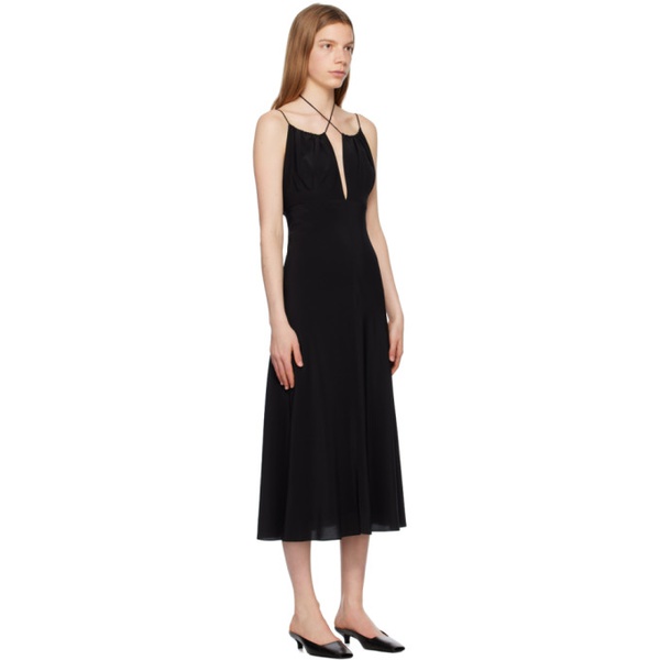  TOTEME Black Gathered Maxi Dress 231771F055000