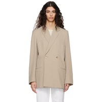 TOTEME Beige Double-Breasted Blazer 231771F057001