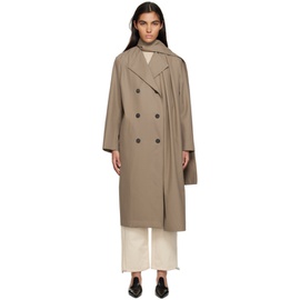 TOTEME Taupe Wrap Trench Coat 231771F067002