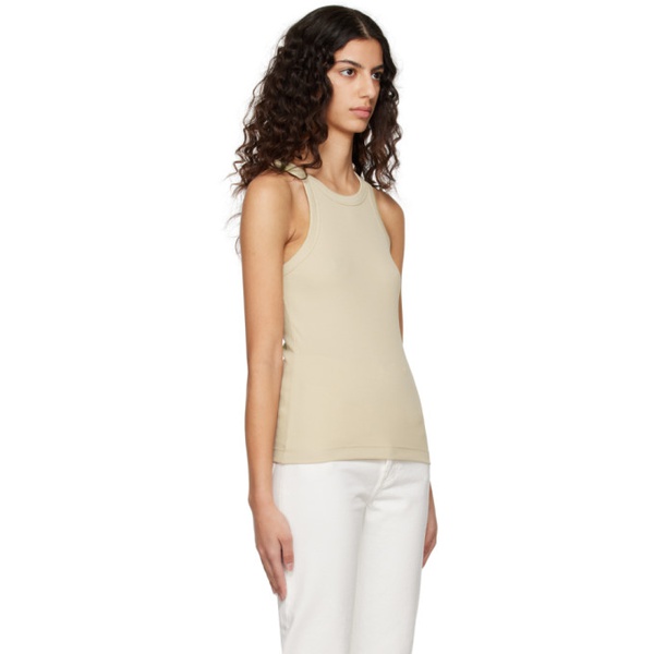  TOTEME Beige Curved Tank Top 231771F111000