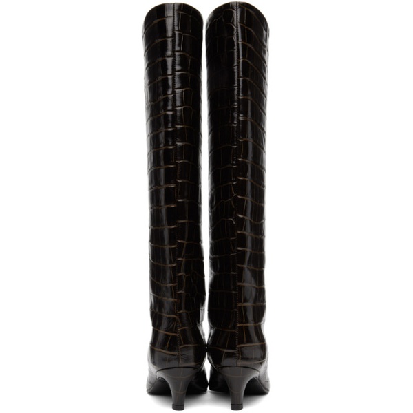  TOTEME Brown The Wide Shaft Boots 231771F115001