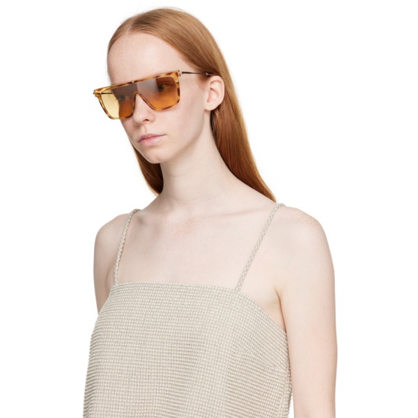  빅토리아 베컴 Victoria Beckham Tortoiseshell Shield Sunglasses 231784F005016