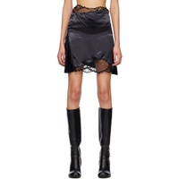 빅토리아 베컴 Victoria Beckham Black Lace Miniskirt 231784F090000