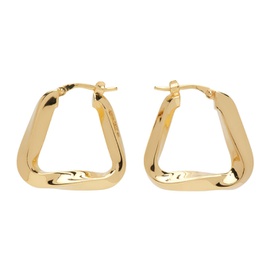 보테가 베네타 Bottega Veneta Gold Essential Triangle Hoop Earrings 231798F022001