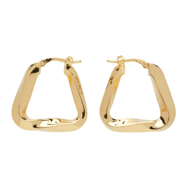 보테가베네타 보테가 베네타 Bottega Veneta Gold Essential Triangle Hoop Earrings 231798F022001