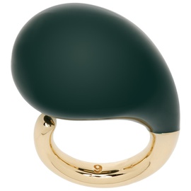 보테가 베네타 Bottega Veneta Gold & Green Drop Ring 231798F024007