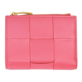 보테가 베네타 Bottega Veneta Pink Small Zip Wallet 231798F040017