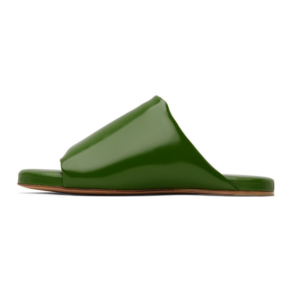 보테가베네타 보테가 베네타 Bottega Veneta Green Cushion Slides 231798F124002