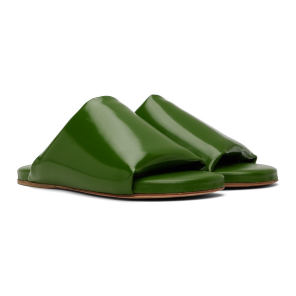 보테가베네타 보테가 베네타 Bottega Veneta Green Cushion Slides 231798F124002