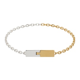 보테가 베네타 Bottega Veneta Gold & Silver Joint Chain Bracelet 231798M142011