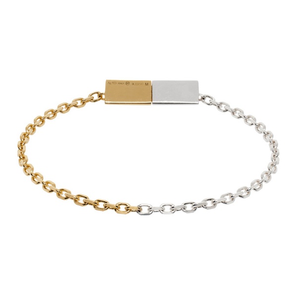 보테가베네타 보테가 베네타 Bottega Veneta Gold & Silver Joint Chain Bracelet 231798M142011