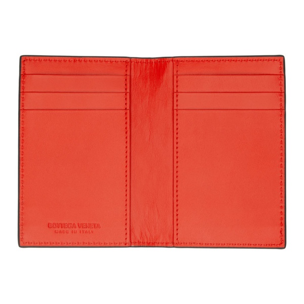 보테가베네타 보테가 베네타 Bottega Veneta Black & Red Flap Card Case 231798M163015