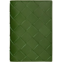 보테가 베네타 Bottega Veneta Green Flap Card Case 231798M163021