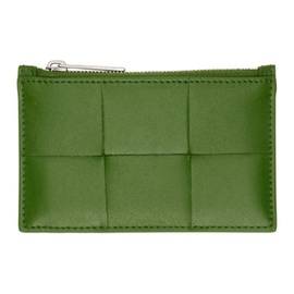보테가 베네타 Bottega Veneta Green Zipped Card Holder 231798M163025