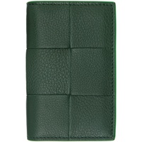 보테가 베네타 Bottega Veneta Green Flap Card Case 231798M163027