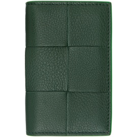 보테가 베네타 Bottega Veneta Green Flap Card Case 231798M163027