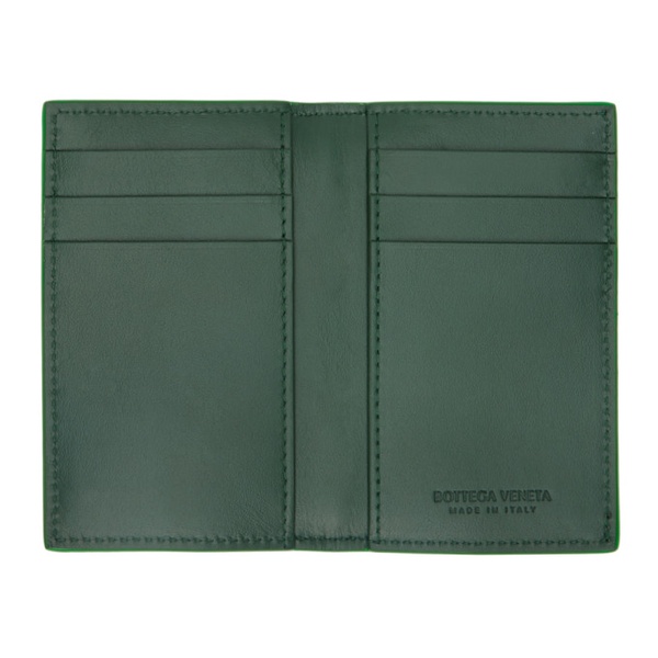 보테가베네타 보테가 베네타 Bottega Veneta Green Flap Card Case 231798M163027