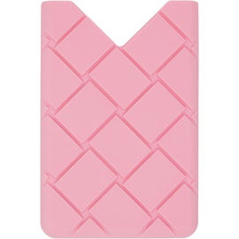 보테가 베네타 Bottega Veneta Pink Intrecciato Card Case 231798M163030