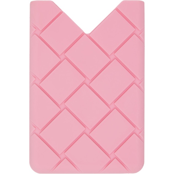 보테가베네타 보테가 베네타 Bottega Veneta Pink Intrecciato Card Case 231798M163030