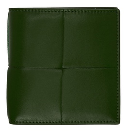 보테가 베네타 Bottega Veneta Green Leather Bifold Wallet 231798M164019