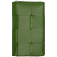보테가 베네타 Bottega Veneta Green Zip Around Wallet 231798M164024