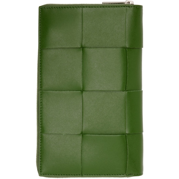 보테가베네타 보테가 베네타 Bottega Veneta Green Zip Around Wallet 231798M164024