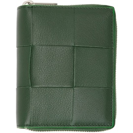 보테가 베네타 Bottega Veneta Green Zip Around Wallet 231798M164038