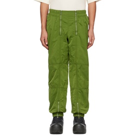 보테가 베네타 Bottega Veneta Green Zipped Trousers 231798M191000