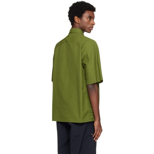 보테가베네타 보테가 베네타 Bottega Veneta Green Lace-Up Shirt 231798M192004