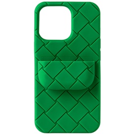 보테가 베네타 Bottega Veneta Green Intreccio AirPods Pro & iPhone 13 Pro Case 231798M645000